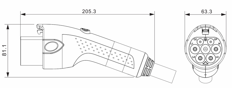 Specifications of AC Vehicle Connector GB