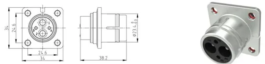 The Details of YG982-2Pin Series Electrical Connector