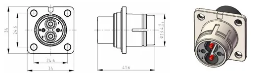 The Details of YG982-2Pin Series Electrical Connector