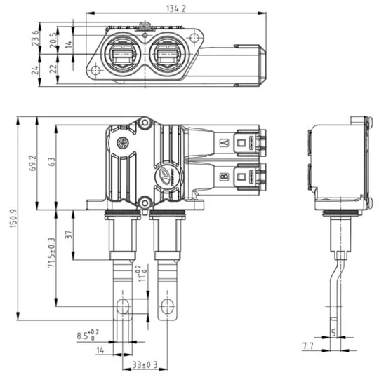 The Details of YG196-459-2Pin